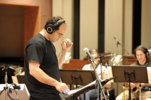 In Action at the Recording Session        